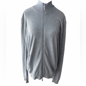 ARMANI EXCHANGE Grey Full Zip Up Sweater Cotton Cashmere Men’s Size Medium